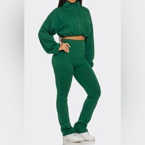 Stylish Gray Women's Legging Set